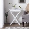 Vintage Shabby Chic Decorative Tray Table - Rustic Farmhouse Accent Furniture