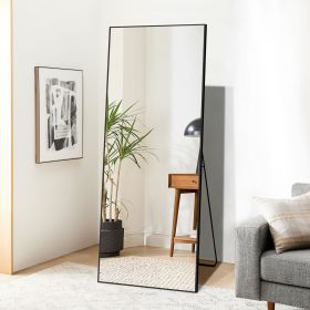 Dolonm 64x21 Inch Full Length Mirror, Aluminum Alloy Frame Floor Mirror, Large Mirror Free-Standing Hanging or Leaning, Full Body Mirror for Living Ro