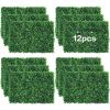 24x16inch Artificial Wall Grass Decorate Grass Boxwood Panels 12 Pcs Grass Backdrop Wall Suitable for Outdoor, Garden, Fence