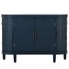 U-Style Storage Cabinet Sideboard Wooden Cabinet with Antique Pattern Doors for Hallway, Entryway, Living Room