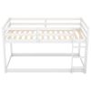 Floor Bunk Bed with Ladder , White