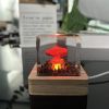 Nuclear Explosion Mushroom Cloud Lamp Resin Nuclear Bomb Model Atmosphere Lamp USB Charging for Home Living Room Decor