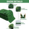 24x16inch Artificial Wall Grass Decorate Grass Boxwood Panels 12 Pcs Grass Backdrop Wall Suitable for Outdoor, Garden, Fence