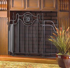 Elegant Tuscan-Style Fireplace Screen for Home Decor