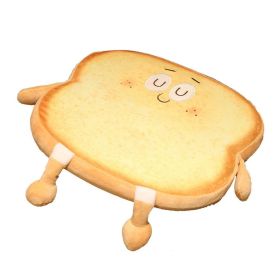 Unique Toast Bread Pillow Cushion Cute Face Kawaii Plush Toy Funny Plush Cushion for Office Dorm Bedroom Seat Plush Cushion (Color: 3)