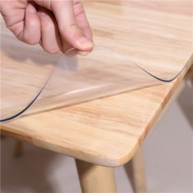 High Clarity Plastic Table Cover - 1.5mm forPremium 1.5mm Thickness Clear Plastic Table Cover-Easy Cleaning (Color: 1.5mm Thickness, Specification: 19x48Inches)