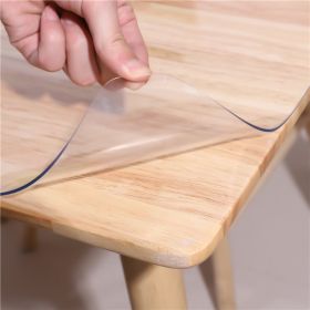 High Clarity Plastic Table Cover - 1.5mm forPremium 1.5mm Thickness Clear Plastic Table Cover-Easy Cleaning (Color: 1.5mm Thickness, Specification: 20x36Inches)