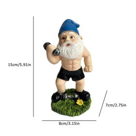 Creative Gnome Garden Statues Outdoor Gardening Dwarf Ornaments Dwarf Sexy Funny Garden Home Sculptures Decoartion Dropshipping (Color: N)