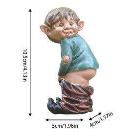 Creative Gnome Garden Statues Outdoor Gardening Dwarf Ornaments Dwarf Sexy Funny Garden Home Sculptures Decoartion Dropshipping (Color: E)