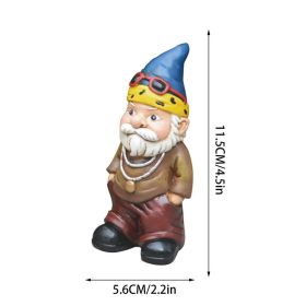 Creative Gnome Garden Statues Outdoor Gardening Dwarf Ornaments Dwarf Sexy Funny Garden Home Sculptures Decoartion Dropshipping (Color: H)