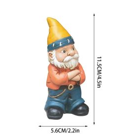 Creative Gnome Garden Statues Outdoor Gardening Dwarf Ornaments Dwarf Sexy Funny Garden Home Sculptures Decoartion Dropshipping (Color: K)