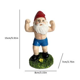 Creative Gnome Garden Statues Outdoor Gardening Dwarf Ornaments Dwarf Sexy Funny Garden Home Sculptures Decoartion Dropshipping (Color: P)