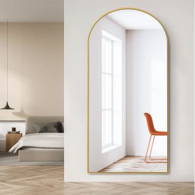 Dolonm 71x32 Inch Arch Full Length Mirror, Modern Design Standing Floor Mirror, Full Body Mirror for Living Room, Bedroom, Bathroom, Cloakroom, Hallwa (Color: as Pic)