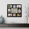 8-Opening Plaque Sentiment Collage Picture Frame, Black