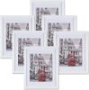 11x14 Picture Frame Set of 6, Display 8x10 Pictures with Mat or 11x14 Without Mat,Classic Simple Photo Frames