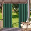 2pack Indoor Outdoor Curtains Waterproof Thermal Insulated Curtains Sliding Tab Top Outside Blackout Patio Curtains for Porch