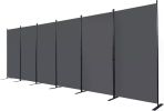 Room Divider 6 Panel Folding Privacy Screens With Wider Support Feet Partition Separator Home Decor Garden