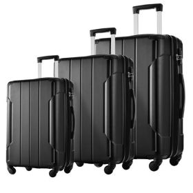 Hardshell Luggage Sets 3 Pcs Spinner Suitcase with TSA Lock Lightweight 20''24''28'' (Color: as picture)