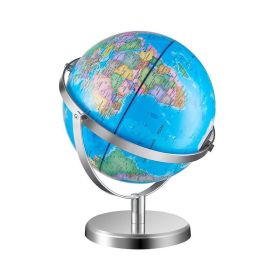 Earth Globe with Stable Heavy Metal Base for Home Decor (Color: Multi-Color, size: 9 inch)