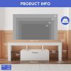 FashionTVstandTVcabinet,EntertainmentCenter,TVstationTV console,media console,with LEDlight belt,light belt remote control,toughenedglassshelf,metal h