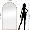 Dolonm 71x32 Inch Arch Full Length Mirror, Modern Design Standing Floor Mirror, Full Body Mirror for Living Room, Bedroom, Bathroom, Cloakroom, Hallwa