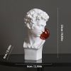 Unique Resin David Statue Creative Bubble Blowing David Sculpture Resin Gypsum Figurine Home Bookshelf Desktop Art Decoration