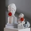 Unique Resin David Statue Creative Bubble Blowing David Sculpture Resin Gypsum Figurine Home Bookshelf Desktop Art Decoration