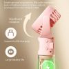 Portable Handheld Misting Fan Foldable Water Spray Cooling Fan Spray Water Mist Fan With Lanyard For Traveling Beach Camping