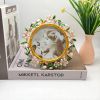 Kid Adult 4 Inch Metal Photo Frame Vintage Table Ornament Retro Round Exquisite Enamel Color Home Desk Decor Bedroom Living Room