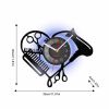 Barber Shop Tools Vinyl Record Wall Clock Beauty Hair Salon Heart Shape Dryer Scissor Comb Hairstylist Design Silent Clock Watch