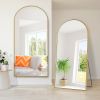 Dolonm 71x32 Inch Arch Full Length Mirror, Modern Design Standing Floor Mirror, Full Body Mirror for Living Room, Bedroom, Bathroom, Cloakroom, Hallwa