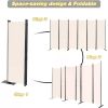 Room Divider 6 Panel Folding Privacy Screens With Wider Support Feet Partition Separator Home Decor Garden